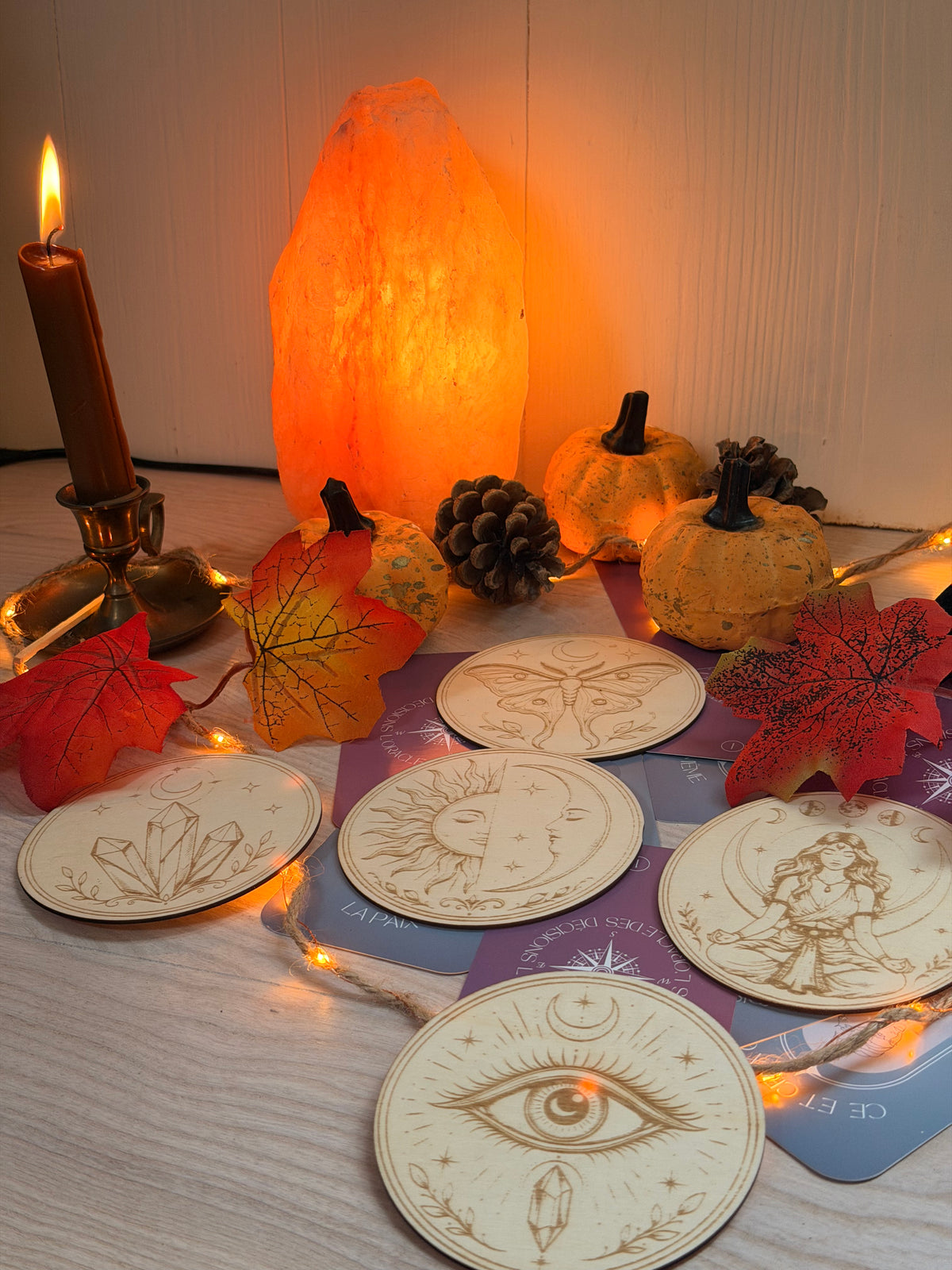 Set 5 sous verres ésotériques