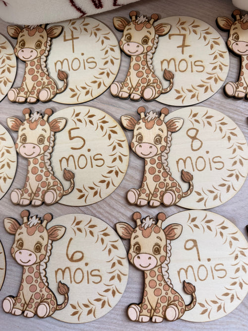 Coffret Cartes Étapes Bébé "Safari Doux"
