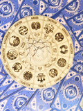 Roue du Zodiaque en Bois Gravé à Deux Niveaux - Décoration Astrologie