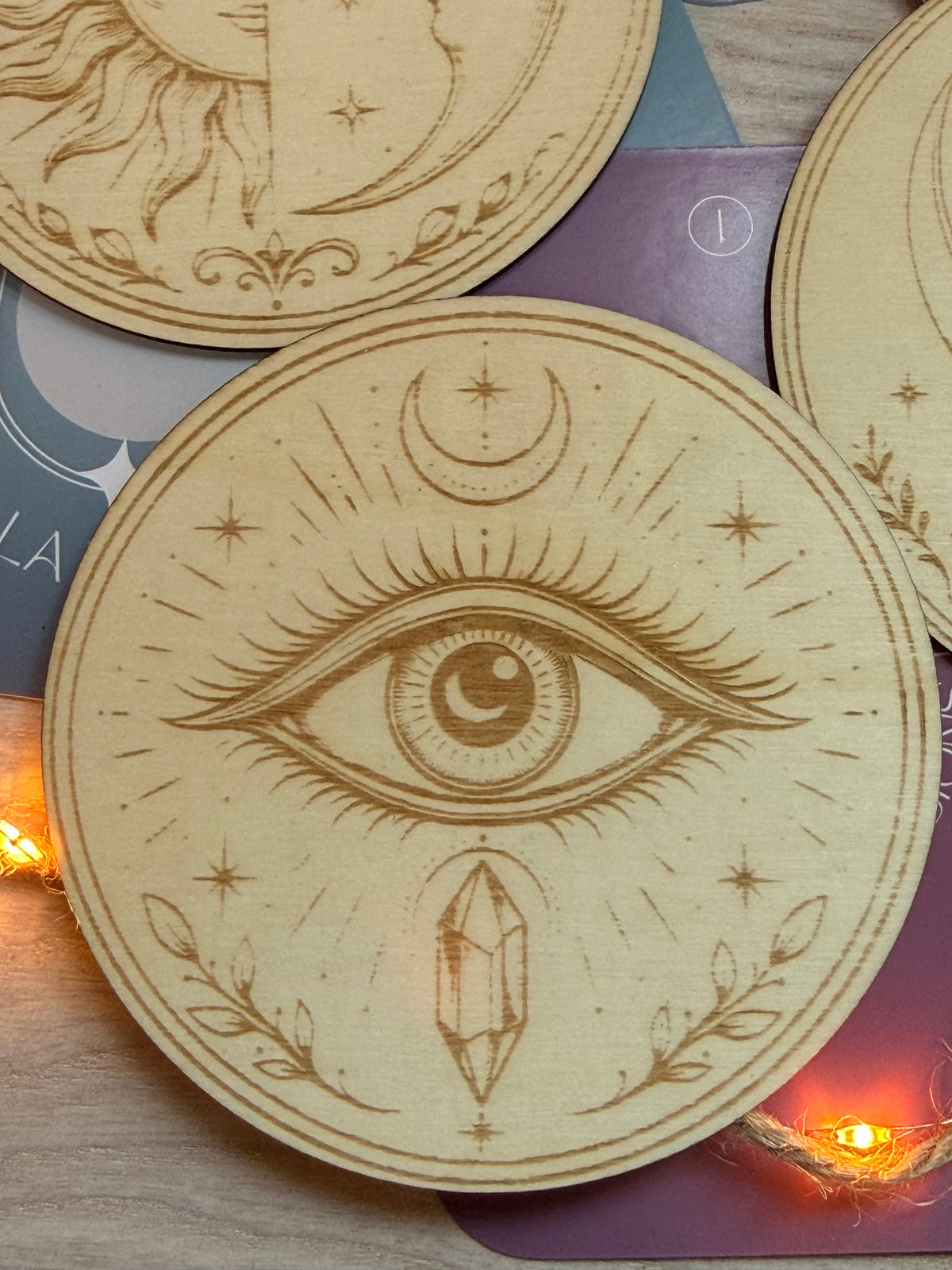 Set 5 sous verres ésotériques