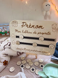 Tableau de Propreté Magnétique en Bois – Mon Tableau d'Apprentissage Montessori Personnalisable