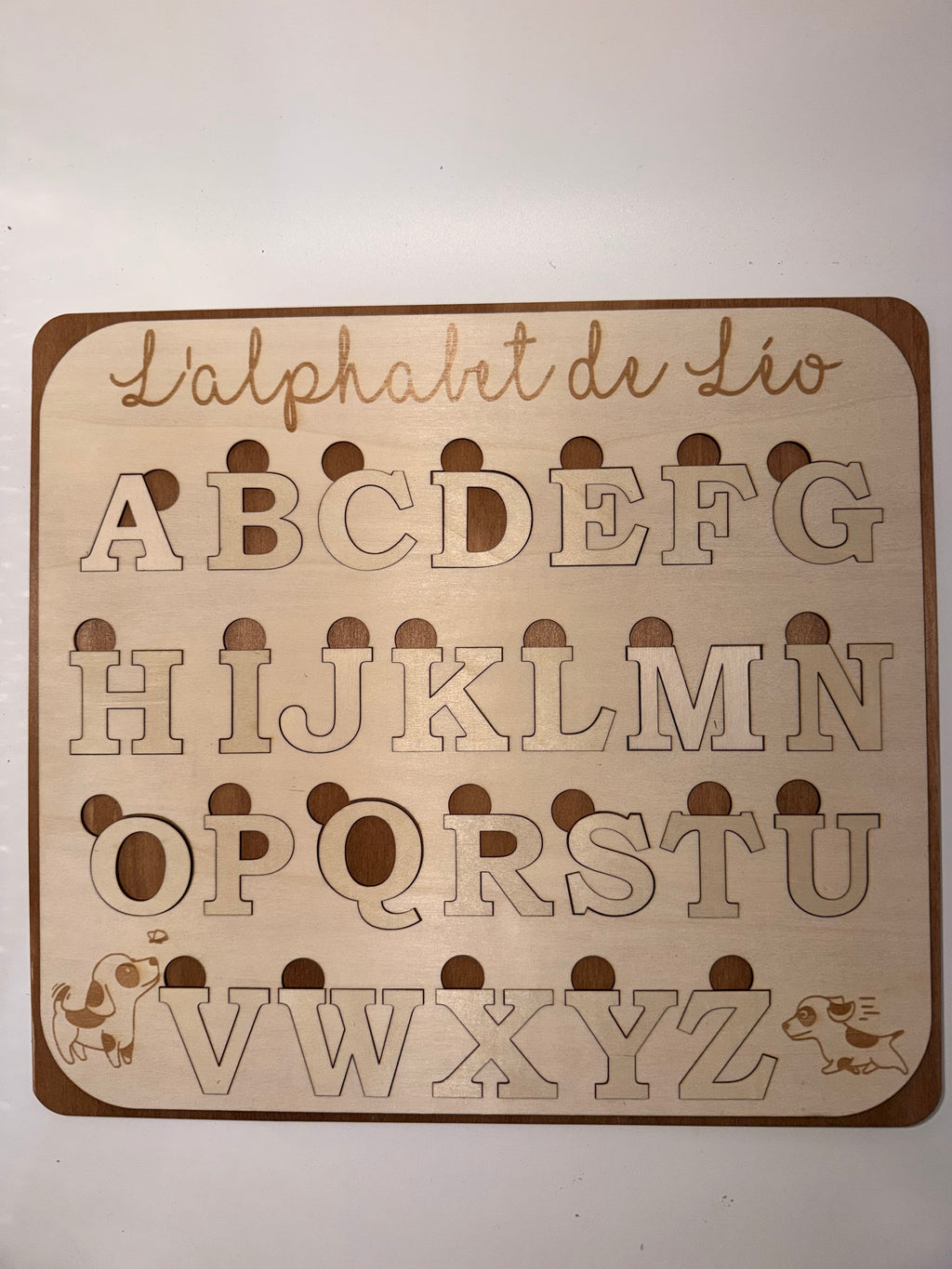 Puzzle Éducatif de l'Alphabet en Bois – Personnalisable