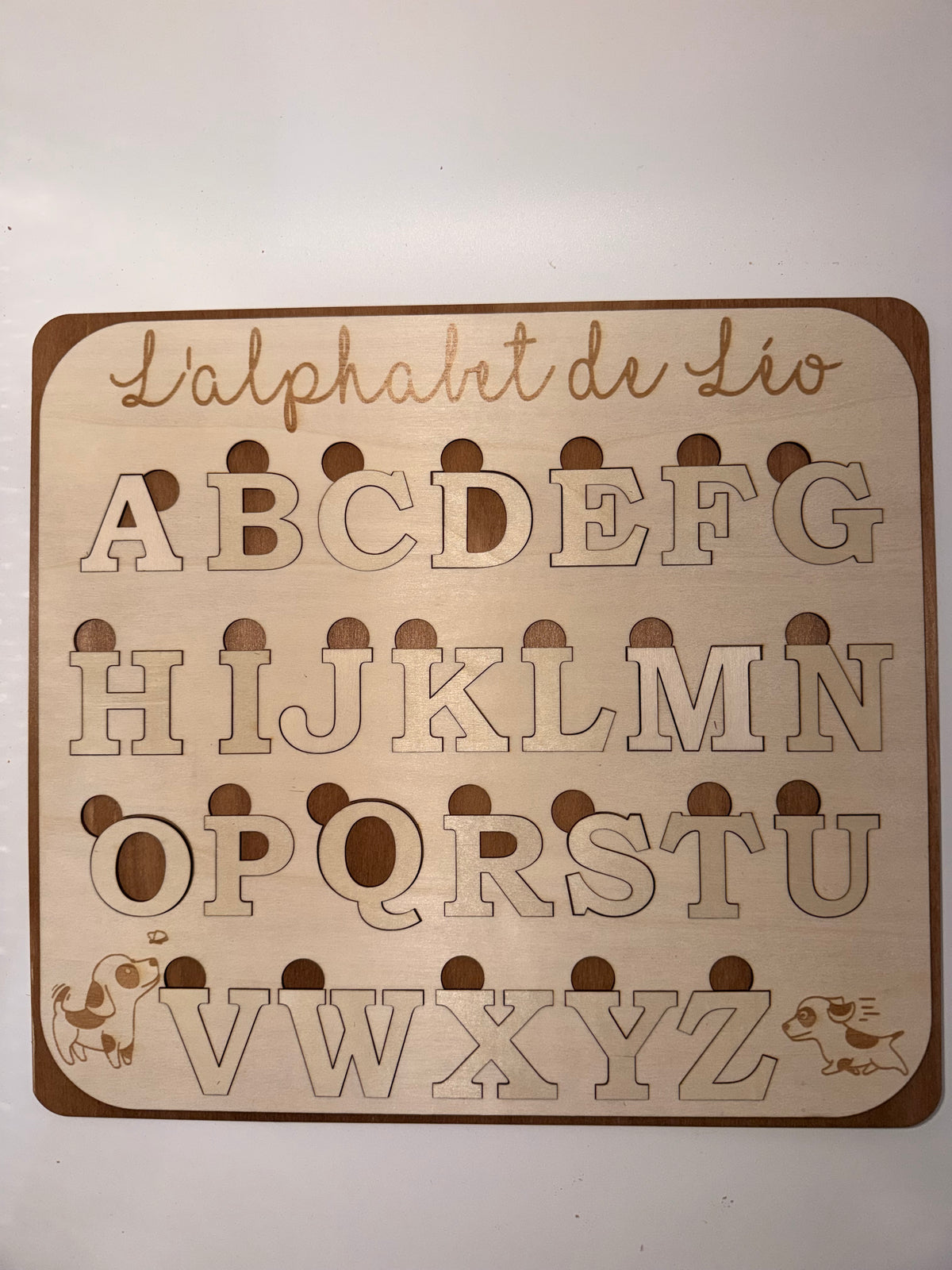 Puzzle Éducatif de l'Alphabet en Bois – Personnalisable