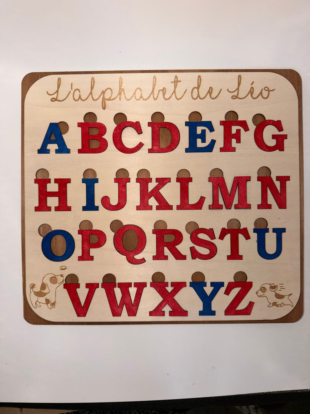 Puzzle Éducatif de l'Alphabet en Bois – Personnalisable
