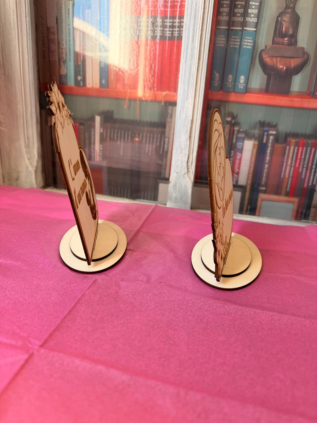 Plaque Décorative "Lien Unique" ou "L'Amour d'une Maman" en Bois Gravé