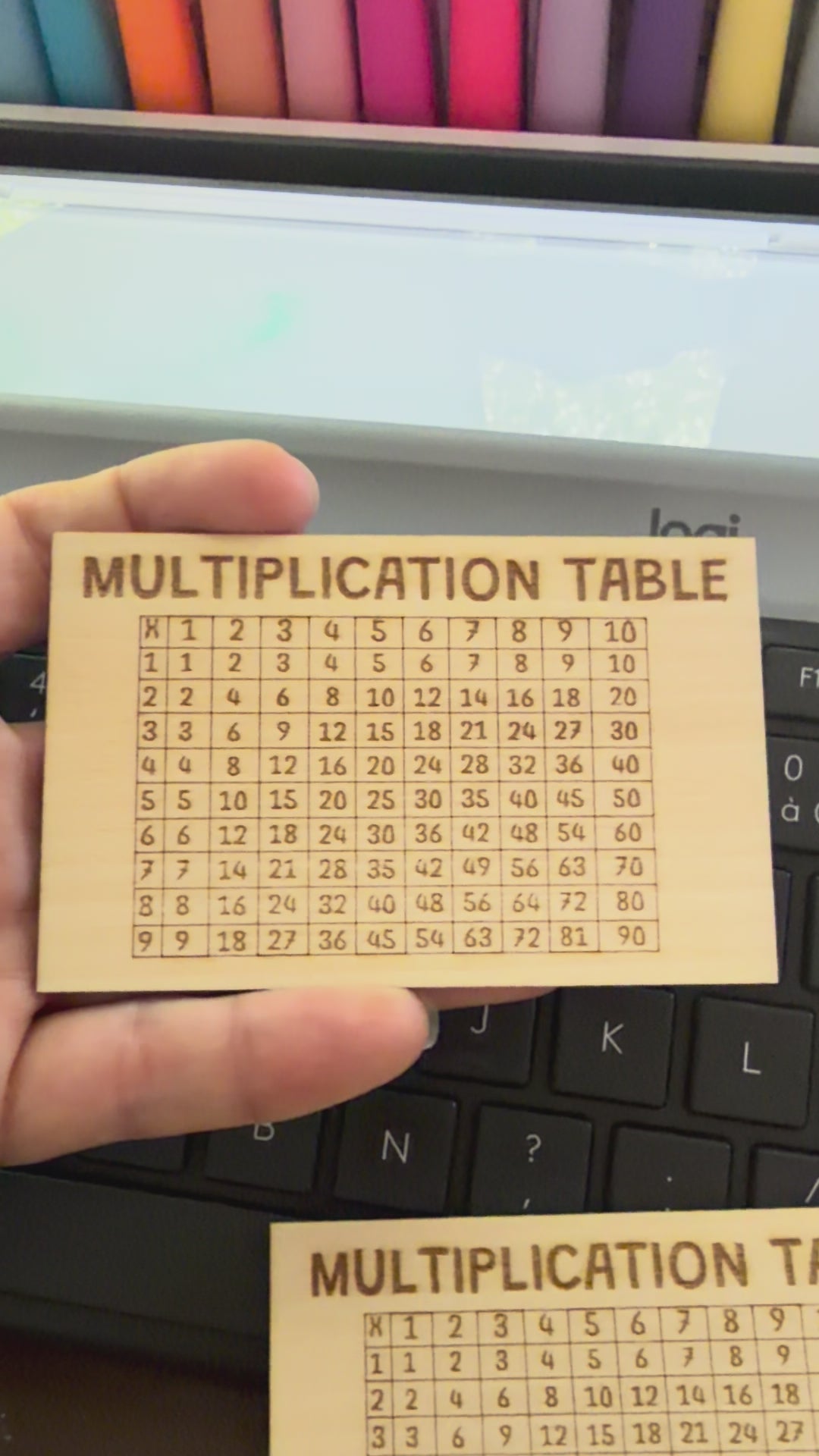 L'Abacus-Bois – Table de Multiplication Gravée